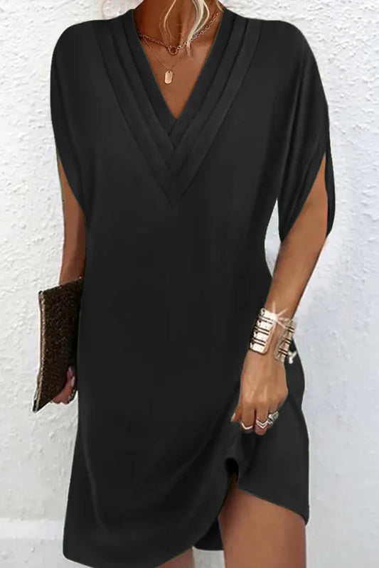 Monica-Elegante Vestido Liso