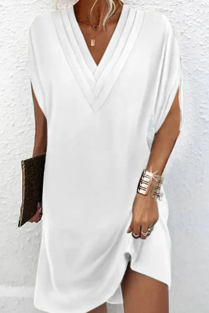 Monica-Elegante Vestido Liso
