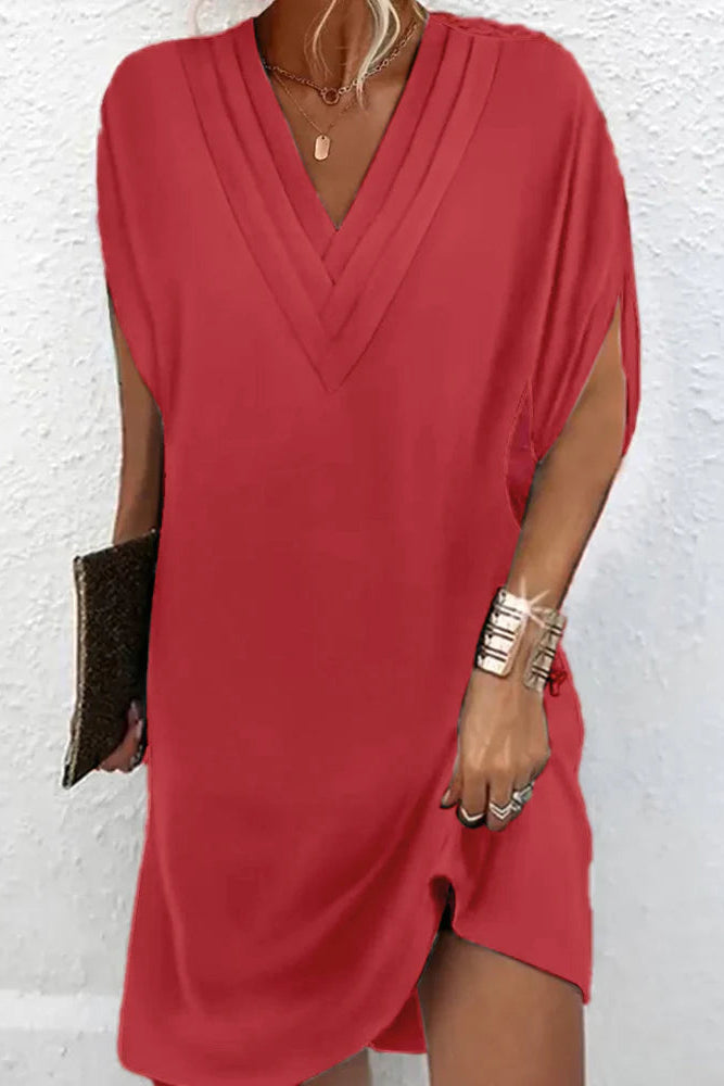 Monica-Elegante Vestido Liso