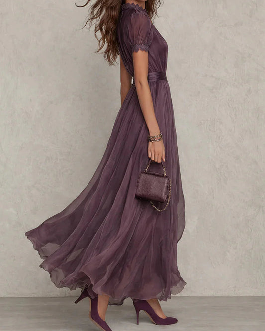 Alicia-Elegante vestido largo vintage