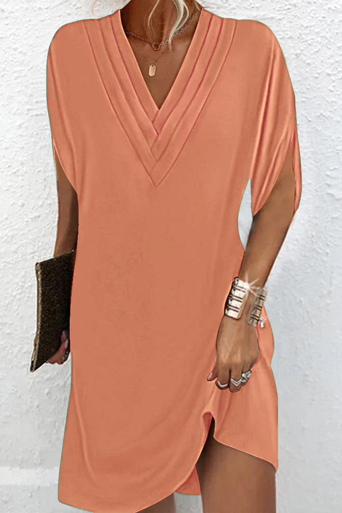 Monica-Elegante Vestido Liso